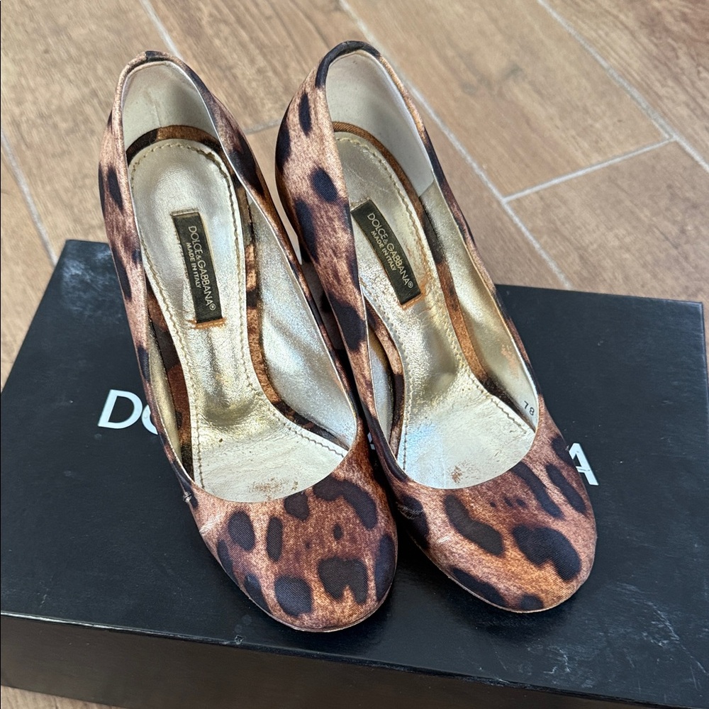 Dolce & Gabbana Decolette Mikado St. Leo Stampa Leopardo